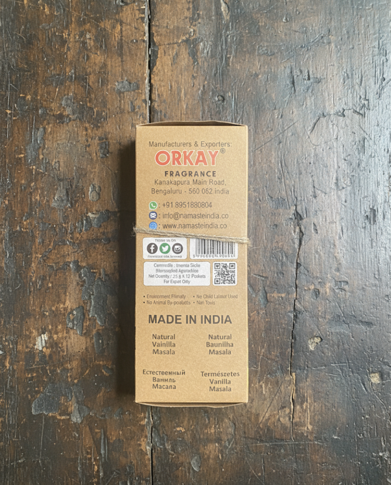 INCIENSO NAMASTE INDIA VAINILLA