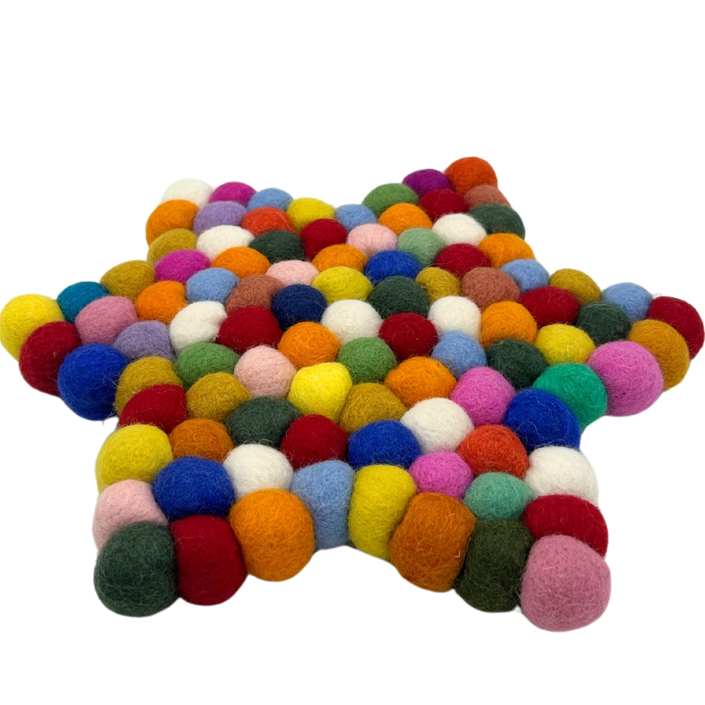 Tapete central de estrella de fieltro - 38 x 18 cm, multicolor