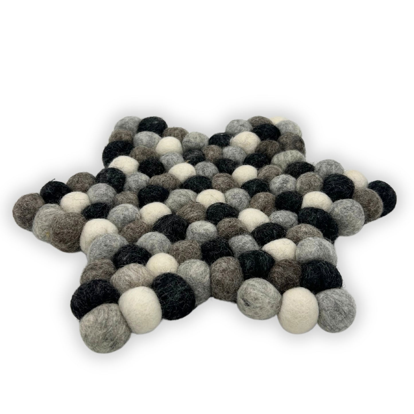 Tapete central de fieltro con forma de estrella (38 x 18 cm, color gris multicolor)