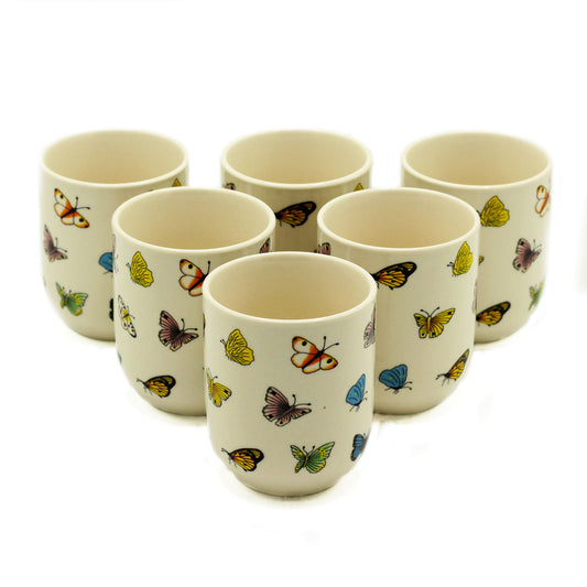 6x Tazas de te - Mariposa